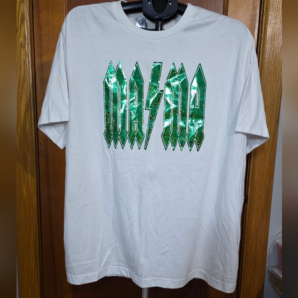 George Green and White Short Sleeve Tee
